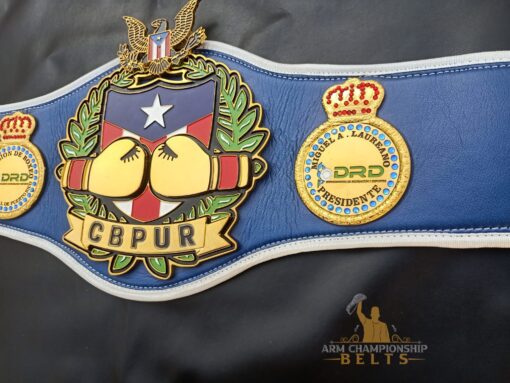 Custom boxing belt with HD engraved plates and fully customizable design.