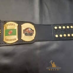 Unique fantasy football belt with engraved logo and personalization options