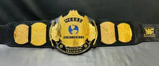 Own a piece of wrestling history with the 24K gold-plated WWF Winged Eagle Belt replica. High-quality, CNC HD engraved plates on genuine leather.