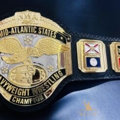 Replica of the iconic NWA Mid-Atlantic Championship belt from 1980s wrestling.