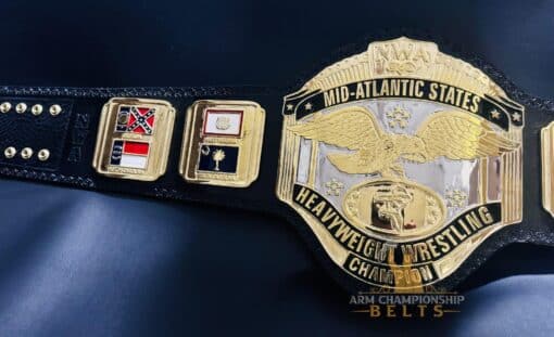 Official NWA replica belt that represents the legacy of Mid-Atlantic heavyweight wrestling.