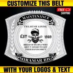 Customizable Maintenance Military Championship Belt