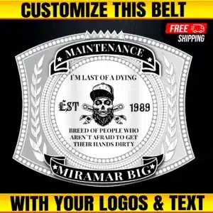 Customizable Maintenance Spinner Championship Belt