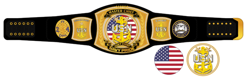 Customizable Navy Pride Championship Belt Design