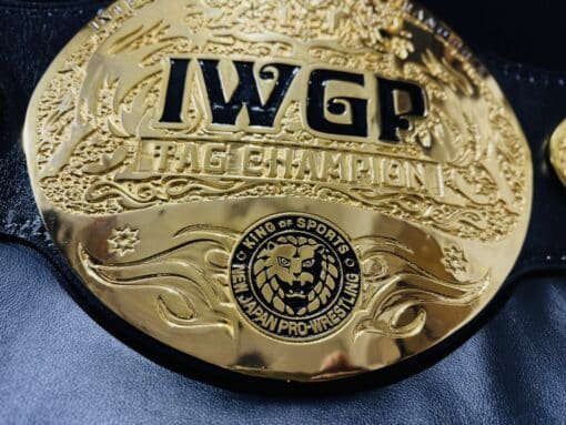 Customizable IWGP Tag Team Championship Belt with free artwork design.