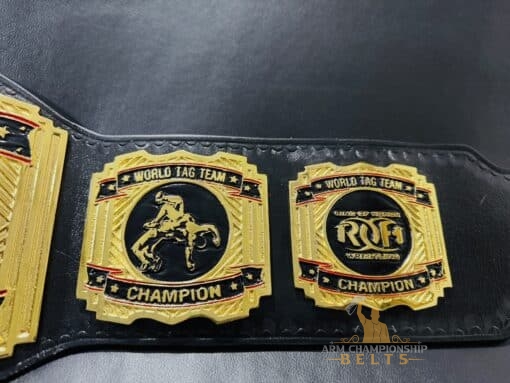 Genuine leather strap of the ROH World Tag Team Championship Belt, crafted for durability