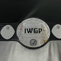 Full view of the IWGP Tag Team Championship Belt with 52-inch genuine leather strap.