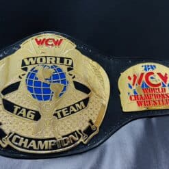 Customizable WCW World Tag Team Championship Belt replica, perfect for collectors.