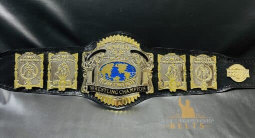 Full view of the Unified USWA World Heavyweight Championship Belt, an iconic piece of wrestling history.