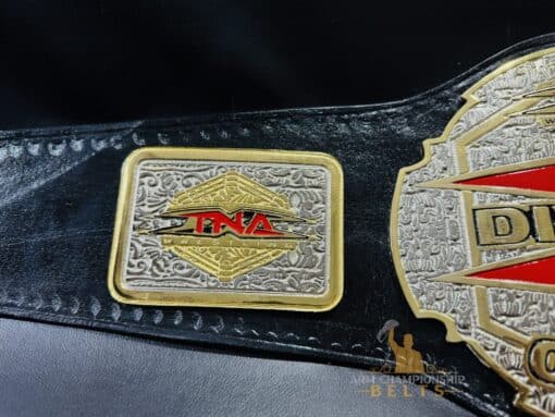 The TNA X Division Championship Belt shown with customization options, ideal for personalizing this iconic title.