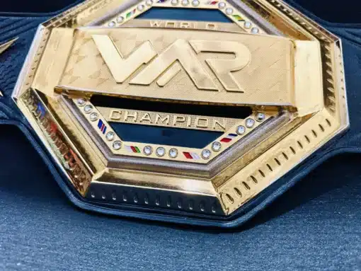 High-definition engraved details on a custom UFC replica belt.