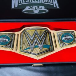 WrestleMania 40 Replica Title on Display Box