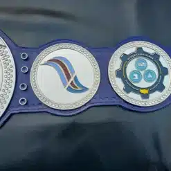 Employee excellence championship belt with intricate designs and corporate customization.