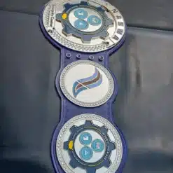 A unique championship belt for corporate brand recognition and achievement celebrations.