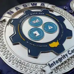 A unique championship belt designed for corporate brand awards and team recognitions.