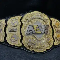 AEW Wrestling Belt with customizable nameplate and leather color options.