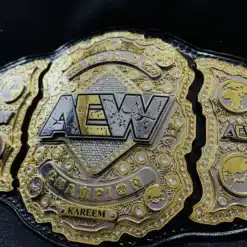 Customizable AEW Belt with your name and logo engraving options.