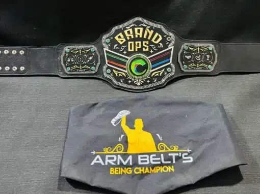 Fully custom corporate championship belt designed to celebrate team achievements.