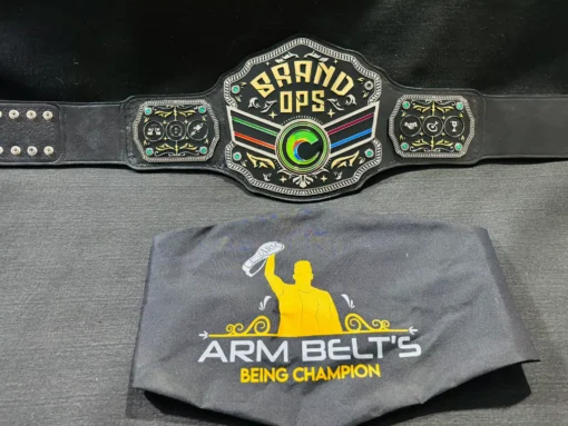 Fully custom corporate championship belt designed to celebrate team achievements.