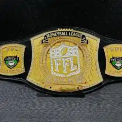 Customizable Fantasy Football title belt with name plates