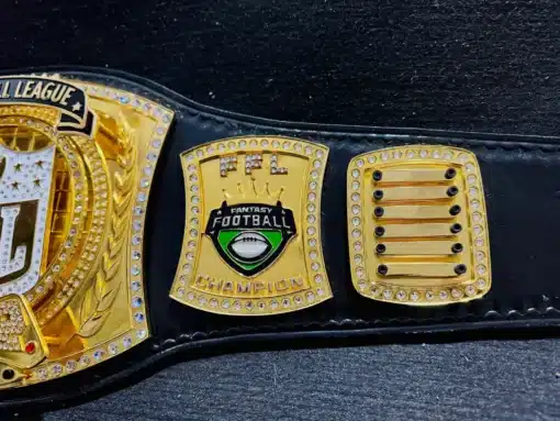 Custom Name plates fantasy football belt