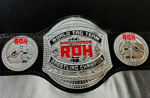 ROH Pure Championship Belt replica with shiny gold and chrome-plated details.