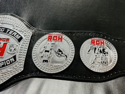 Premium replica of the ROH Championship Belt with high-definition engraved plates.