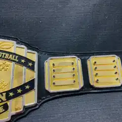 Shiny gold and chrome finish on the Fantasy Football Belt, emphasizing its premium craftsmanship.