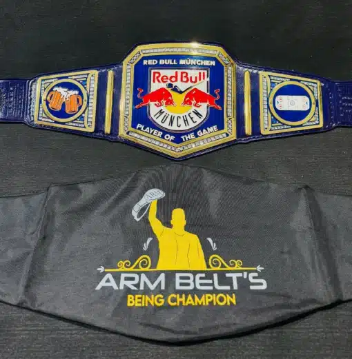 Custom championship belt with a TV-accurate WWE-inspired design, made with 5mm thick plates.