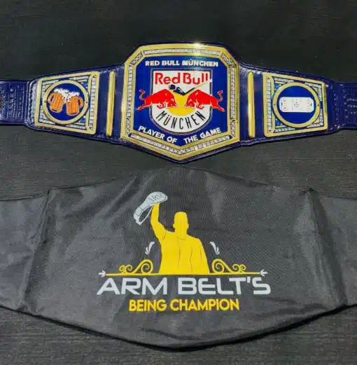 Custom championship belt with a TV-accurate WWE-inspired design, made with 5mm thick plates.