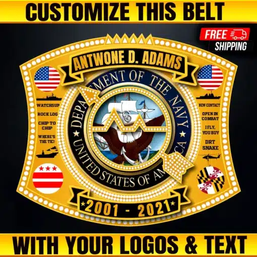 Custom Military Retairmnet Championship belt for Army!