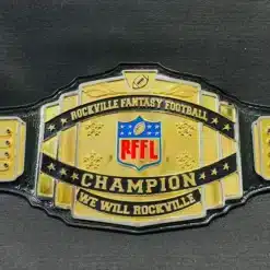 Fantasy Football Belt with Name Plates - Customizable Championship Belt for Sports Fans