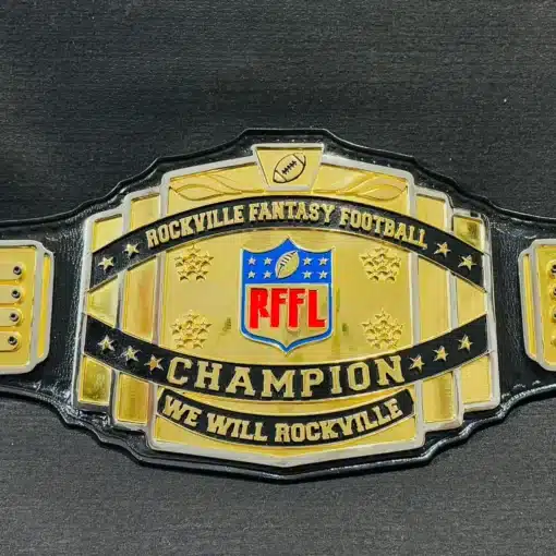 Fantasy Football Belt with Name Plates - Customizable Championship Belt for Sports Fans