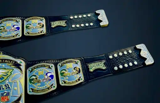 Custom Super Bowl LII Fantasy Football Belt celebrating the Philadelphia Eagles' legendary season.