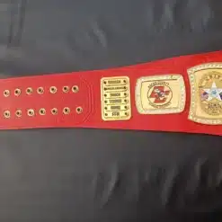 Fully customizable competition award championship belt for school events, crafted with Swarovski gems and genuine leather.