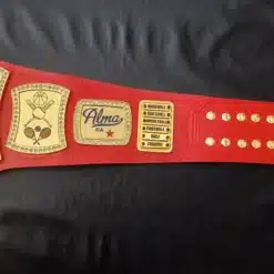 Custom high school championship belt designed for sports events and student recognition programs.