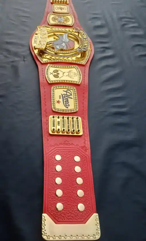 High school event custom championship belt, ideal for sports, academic, and extracurricular achievements.