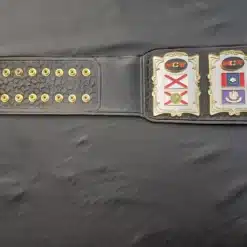 Wrestling championship belt showcasing international flags, perfect for global competitions and events.