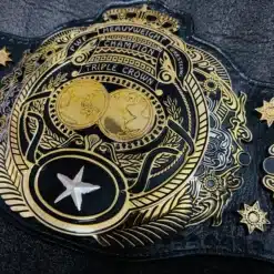 Replica Triple Crown Wrestling Championship Belt with gold-plated