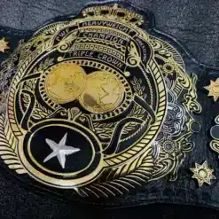 Replica Triple Crown Wrestling Championship Belt with gold-plated