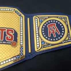 Side plate of the Barstool Sports belt showcasing customizable options with names.