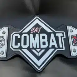 Combat Championship Belt with deep HD engraving, chrome-plated plates