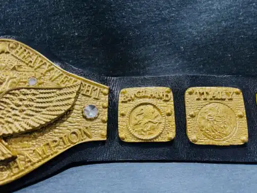 Classic WWWF Heavyweight Wrestling Title belt from the 1980s