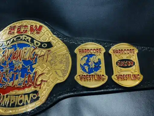 Premium HD engraving on ecw championship wrestling belt