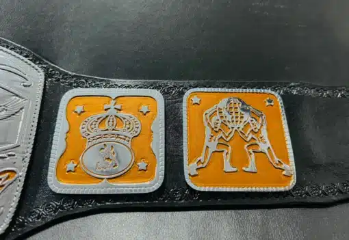 enuine leather strap of the WWF Tag Team Championship Belt, offering durability and flexibility.