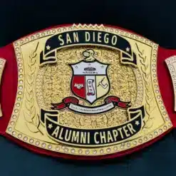 Custom engraved Marine Corps retirement championship belt for Sergeant Major ceremony