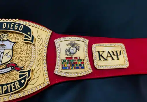 Career achievement custom belt for Marine Corps retirees and honorees