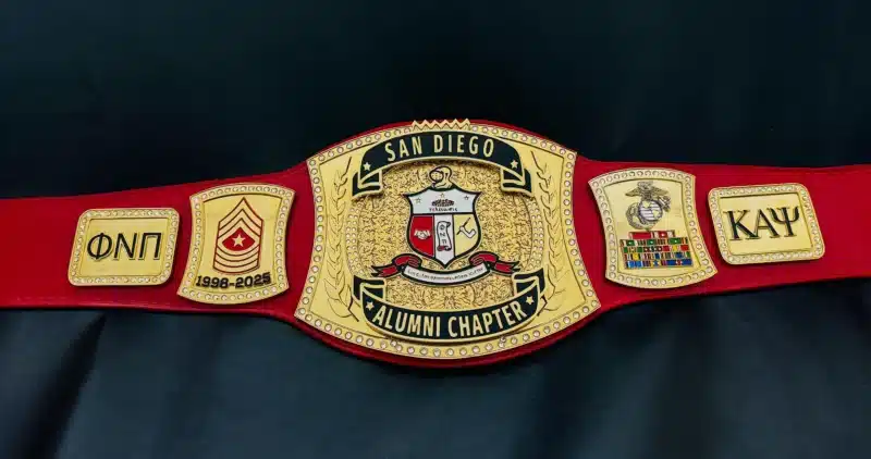 Unique custom belt for recognizing military service and dedication
