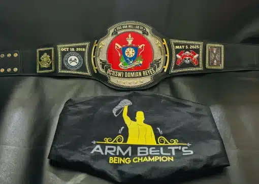 A custom Army Valor Championship Belt, Eagle Crest Edition, celebrating bravery and heroism in the military.
