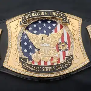 Custom Military Service Retirement Belt